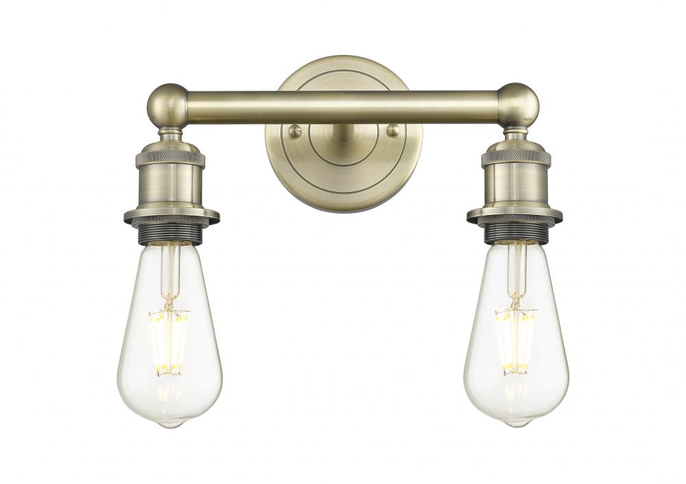 Edison - 2 Light - 11 inch - Antique Brass - Bath Vanity Light