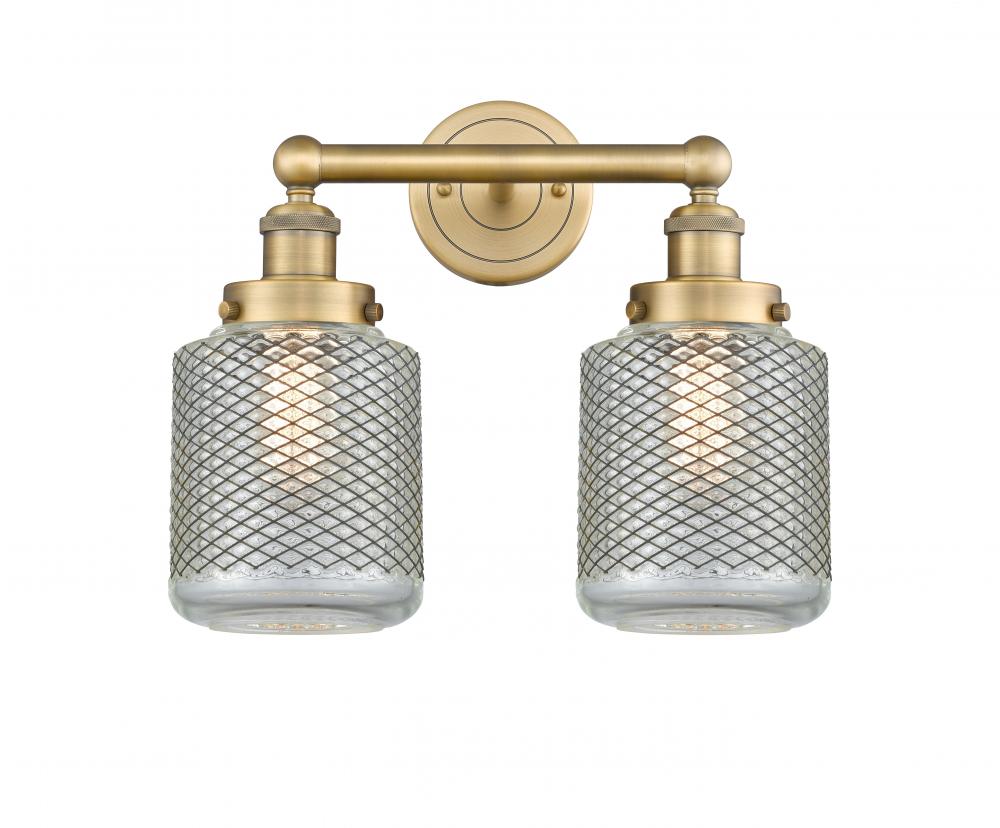 Stanton - 2 Light - 15 inch - Brushed Brass - Bath Vanity Light