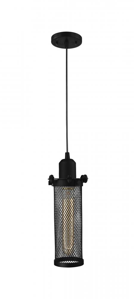 Quincy Hall - 1 Light - 5 inch - Matte Black - Cord hung - Mini Pendant
