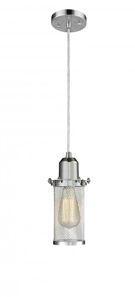 Quincy Hall - 1 Light - 5 inch - Polished Chrome - Cord hung - Mini Pendant