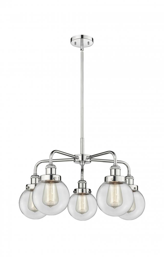 Beacon - 5 Light - 25 inch - Polished Chrome - Chandelier