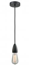  100BK-10BK-4BK - Fairchild - 1 Light - 2 inch - Matte Black - Cord hung - Mini Pendant