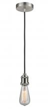 Innovations Lighting 100SN-10BK-1SN - Edison - 1 Light - 2 inch - Satin Nickel - Cord hung - Mini Pendant