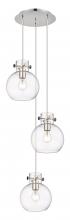 Innovations Lighting 113-410-1PS-PN-G410-8CL - Newton Sphere - 3 Light - 16 inch - Polished Nickel - Cord hung - Multi Pendant