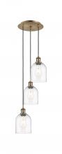  113B-3P-AB-G558-6CL - Bella - 3 Light - 12 inch - Antique Brass - Cord hung - Multi Pendant