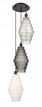  113B-3P-OB-G670-MU - Cascade - 3 Light - 15 inch - Oil Rubbed Bronze - Cord hung - Multi Pendant