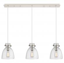 Innovations Lighting 123-410-1PS-PN-G412-8SDY - Newton Bell - 3 Light - 40 inch - Polished Nickel - Linear Pendant
