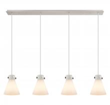 Innovations Lighting 124-410-1PS-PN-G411-8WH - Newton Cone - 4 Light - 52 inch - Polished Nickel - Linear Pendant