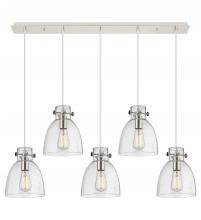 Innovations Lighting 125-410-1PS-PN-G412-8SDY - Newton Bell - 5 Light - 40 inch - Polished Nickel - Linear Pendant