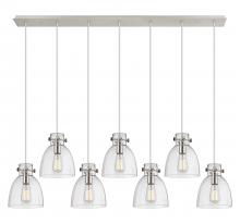 Innovations Lighting 127-410-1PS-PN-G412-8SDY - Newton Bell - 7 Light - 52 inch - Polished Nickel - Linear Pendant