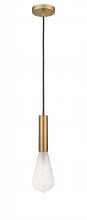  198-1P-BB-BB95LED - Edison - 1 Light - 4 inch - Brushed Brass - Cord hung - Mini Pendant