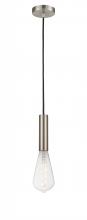 Innovations Lighting 198-1P-SN-BB95LED - Edison - 1 Light - 4 inch - Brushed Satin Nickel - Cord hung - Mini Pendant