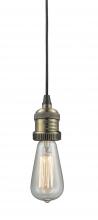  199-BAB - Bare Bulb - 1 Light - 2 inch - Black Antique Brass - Cord hung - Cord Set