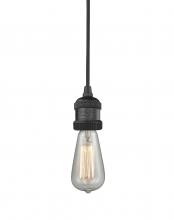  199-BK - Bare Bulb - 1 Light - 2 inch - Matte Black - Cord hung - Cord Set