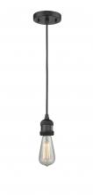 Innovations Lighting 200C-BK - Bare Bulb 1 Light Mini Pendant
