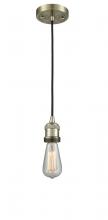  201C-AB - Bare Bulb - 1 Light - 3 inch - Antique Brass - Cord hung - Mini Pendant