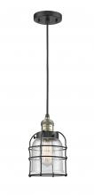 Innovations Lighting 201C-BAB-G54-CE - Bell Cage - 1 Light - 6 inch - Black Antique Brass - Cord hung - Mini Pendant
