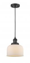 Innovations Lighting 201C-BK-G71 - Bell - 1 Light - 8 inch - Matte Black - Cord hung - Mini Pendant