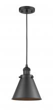 Innovations Lighting 201C-BK-M13-BK - Appalachian - 1 Light - 8 inch - Matte Black - Cord hung - Mini Pendant