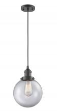 Innovations Lighting 201C-OB-G202-8 - Beacon - 1 Light - 8 inch - Oil Rubbed Bronze - Cord hung - Mini Pendant