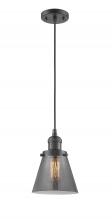  201C-OB-G63-LED - Cone - 1 Light - 6 inch - Oil Rubbed Bronze - Cord hung - Mini Pendant