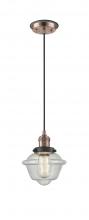 Innovations Lighting 201CBP-ACBK-G534 - Oxford - 1 Light - 7 inch - Antique Copper - Cord hung - Mini Pendant