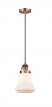 Innovations Lighting 201CSW-AC-G191 - Bellmont - 1 Light - 6 inch - Antique Copper - Cord hung - Mini Pendant