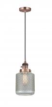 Innovations Lighting 201CSW-AC-G262 - Stanton - 1 Light - 6 inch - Antique Copper - Cord hung - Mini Pendant