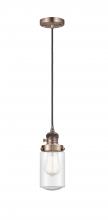Innovations Lighting 201CSW-AC-G314 - Dover - 1 Light - 5 inch - Antique Copper - Cord hung - Mini Pendant