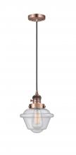 Innovations Lighting 201CSW-AC-G534 - Oxford - 1 Light - 7 inch - Antique Copper - Cord hung - Mini Pendant