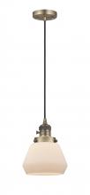 Innovations Lighting 201CSW-BB-G171 - Fulton - 1 Light - 7 inch - Brushed Brass - Cord hung - Mini Pendant