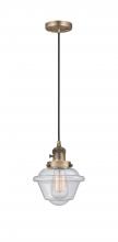 Innovations Lighting 201CSW-BB-G534 - Oxford - 1 Light - 7 inch - Brushed Brass - Cord hung - Mini Pendant