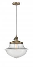 201CSW-BB-G542 - Oxford - 1 Light - 12 inch - Brushed Brass - Cord hung - Mini Pendant