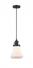 Innovations Lighting 201CSW-BK-G191 - Bellmont - 1 Light - 6 inch - Matte Black - Cord hung - Mini Pendant