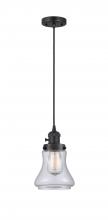 Innovations Lighting 201CSW-BK-G192 - Bellmont - 1 Light - 6 inch - Matte Black - Cord hung - Mini Pendant