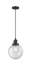 Innovations Lighting 201CSW-BK-G204-8 - Beacon - 1 Light - 8 inch - Matte Black - Cord hung - Mini Pendant