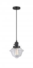Innovations Lighting 201CSW-BK-G532 - Oxford - 1 Light - 7 inch - Matte Black - Cord hung - Mini Pendant