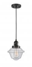 Innovations Lighting 201CSW-BK-G534 - Oxford - 1 Light - 7 inch - Matte Black - Cord hung - Mini Pendant