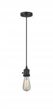  201CSW-BK - Bare Bulb - 1 Light - 3 inch - Matte Black - Cord hung - Mini Pendant