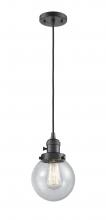 Innovations Lighting 201CSW-OB-G204-6 - Beacon - 1 Light - 6 inch - Oil Rubbed Bronze - Cord hung - Mini Pendant