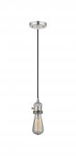 Innovations Lighting 201CSW-PN - Bare Bulb - 1 Light - 3 inch - Polished Nickel - Cord hung - Mini Pendant
