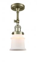  201F-AB-G181S - Canton - 1 Light - 5 inch - Antique Brass - Semi-Flush Mount