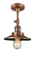  201F-AC-M3 - Railroad - 1 Light - 8 inch - Antique Copper - Semi-Flush Mount