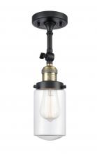 Innovations Lighting 201F-BAB-G312 - Dover - 1 Light - 5 inch - Black Antique Brass - Semi-Flush Mount