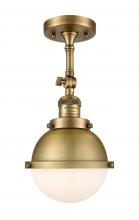  201F-BB-HFS-61-BB - Hampden - 1 Light - 7 inch - Brushed Brass - Semi-Flush Mount