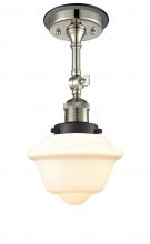  201FBP-PNBK-G531 - Oxford - 1 Light - 7 inch - Polished Nickel - Semi-Flush Mount