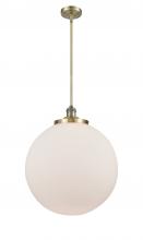  201S-AB-G201-18 - Beacon - 1 Light - 18 inch - Antique Brass - Stem Hung - Pendant