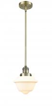  201S-AB-G531-LED - Oxford - 1 Light - 8 inch - Antique Brass - Stem Hung - Mini Pendant