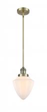  201S-AB-G661-7 - Bullet - 1 Light - 7 inch - Antique Brass - Stem Hung - Mini Pendant