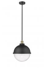  201S-BAB-HFS-124-BK - Hampden - 1 Light - 13 inch - Black Antique Brass - Stem Hung - Pendant